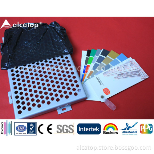 Decorative Curtain Wall Perforated Aluminum Panel PVDF Coated